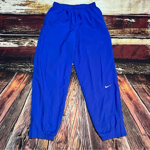 Nike Pants Vintage Y2k Blue Nike Swoosh Windbreaker Pants 0s Poshmark